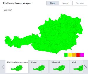 Wetterwarnungen Österreich 